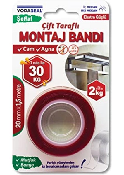 53.01.045 Vhb Iç Mekan Montaj Bandı, 20MMX1.5MT