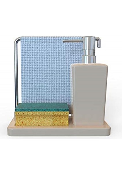 M-E56-09 Luna Mutfak Sıvı Sabunluk, 420 ml Hazne, 21 x 10 x 20 Cm, Bej modelleri