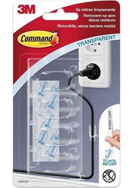 3 M Command 17301 Clr Kabelorganizer, Orta
