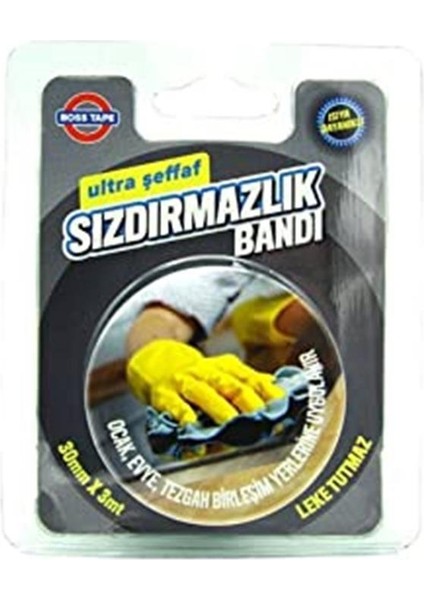 Boss Tape-Ocak Kenar Şeffaf Sızdırmaz Bant