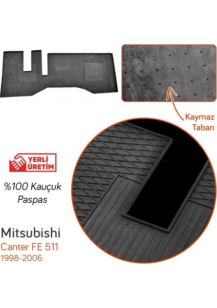 Mitsubishi Canter Fe 511 1998-2006 Siyah Kauçuk Paspas