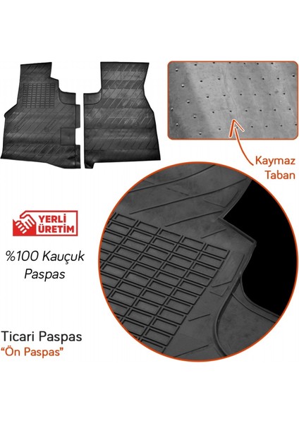 Volkswagen Transporter T4 1995-2003 Siyah Kauçuk Paspas