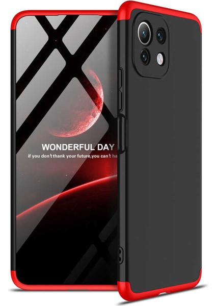 Xiaomi Mi 11 Lite ile Uyumlu Kılıf 3 Parçalı Tam Koruma Dayanıklı Soft Ince Kılıf