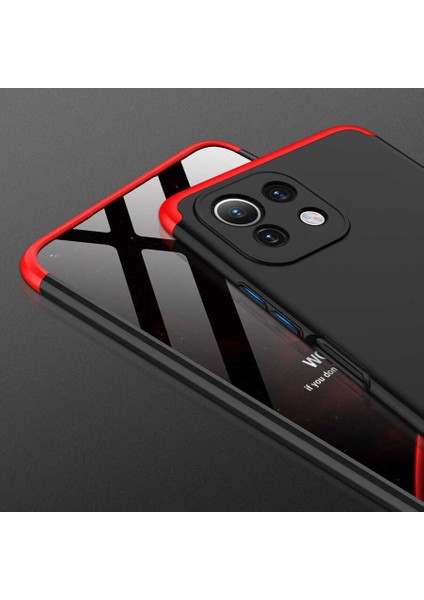 Xiaomi Mi 11 Lite ile Uyumlu Kılıf 3 Parçalı Tam Koruma Dayanıklı Soft Ince Kılıf