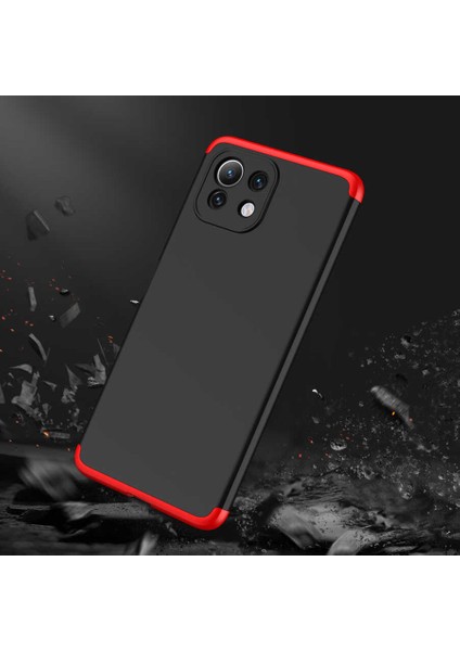 Xiaomi Mi 11 Lite ile Uyumlu Kılıf 3 Parçalı Tam Koruma Dayanıklı Soft Ince Kılıf