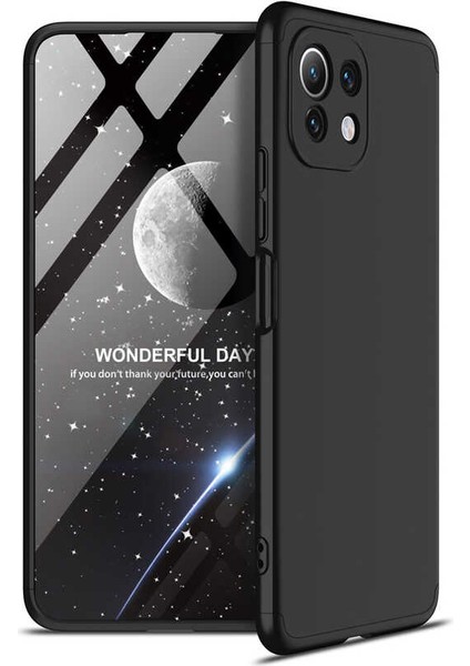 Xiaomi Mi 11 Lite ile Uyumlu Kılıf 3 Parçalı Tam Koruma Dayanıklı Soft Ince Kılıf