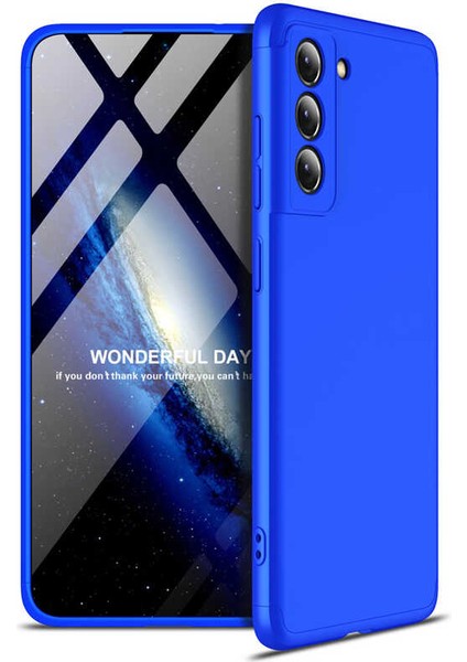 Samsung Galaxy S21 Fe ile Uyumlu Kılıf 3 Parçalı Tam Koruma Dayanıklı Soft Ince Kılıf