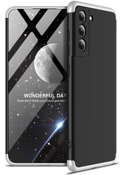Samsung Galaxy S21 Plus ile Uyumlu Kılıf 3 Parçalı Tam Koruma Dayanıklı Soft Ince Kılıf