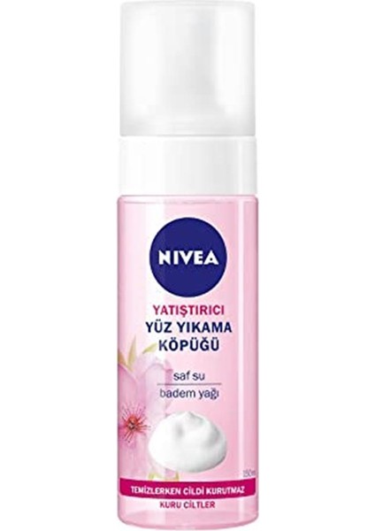 Nıvea Yüz Yıkama Köpüğü Yatıştırıcı 150 Ml, Kuru Ciltler, Derinlemesine Yüz Temizleme, Doğal Badem