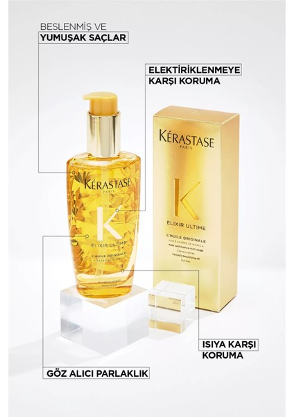 Elixir Ultime L'huile Originale Parlaklık Veren Saç Bakım Yağı 100 Mll..