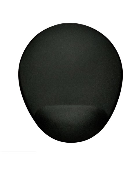 Bilek Destekli Oval - Siyah Renkli Mouse Pad