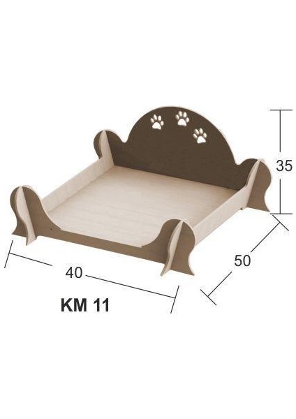 Ahşap Kedi Yayağı 50X40CM Km-11