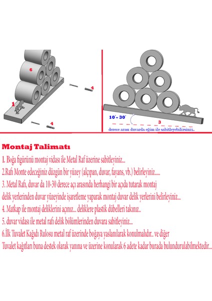 Metal Tuvalet Kağıtlığı - Boğa