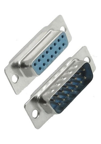 15 Pin Erkek+Dişi D-Sub Konnektör 10 Adet