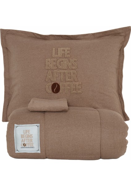 Motto Cotton Comfort Çift Kişilik Kahve