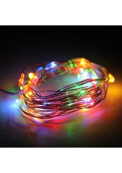 3mt Karışık Renkli Pilli Peri LED Dekoratif Tel LED Işık