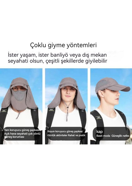 Sorako Anti-Uv Şapka Hızlı Kuru Açık Güneş Koruyucu Şapka (Yurt Dışından)