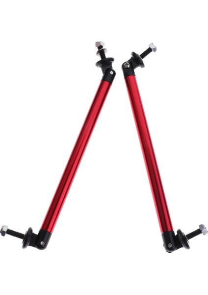 2 Adet Ayarlanabilir Araba Ön Tampon Dudak Ayırıcı Çubuk Dikme 15CM 5.9 Inç Kırmızı (Yurt Dışından)
