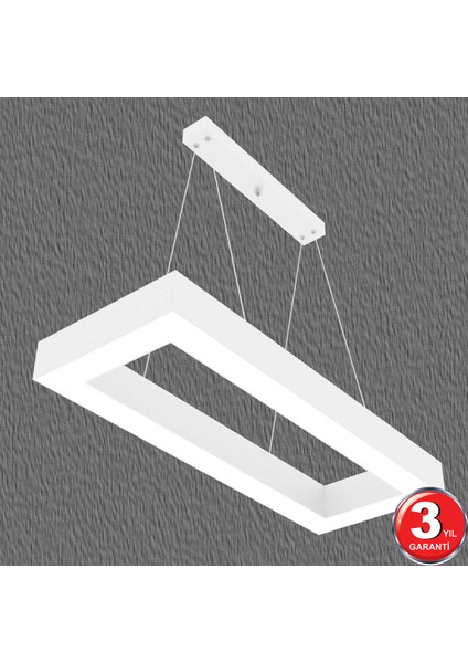 Hegza Lighting Mesita (Beyaz Kasa, Sarı Işık) Ledli Sarkıt Modern LED Avize