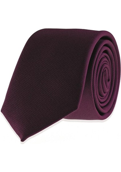 Erkek Mor Düz Ince Kravat