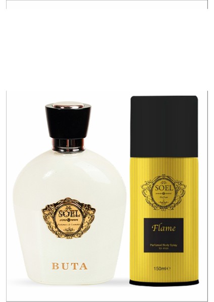 Soel Parfüm Buta Edp Nich Parfüm Unisex 110ML+FLAME Erkek Deodorant 150ML Avantaj Seti Soel Parfüm