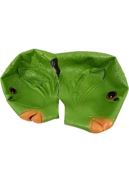 Cadılar Bayramı Kostüm Balık Başlığı Parti Maskesi Yeşil Yetişkin Hayvan Cosplay Prop Lateks Maskeleri (Yeşil)