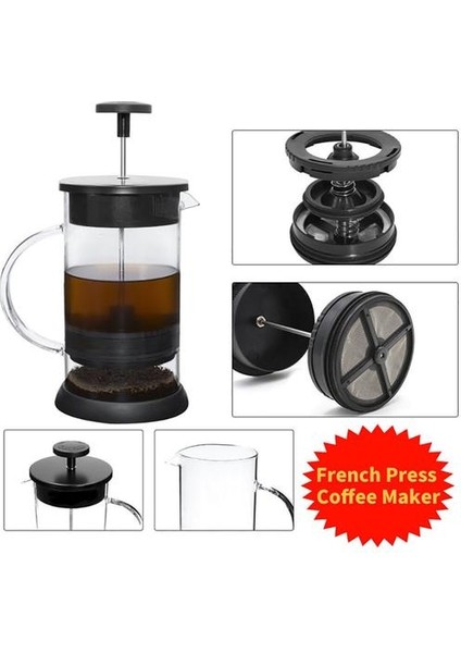 1000ML Paslanmaz Çelik Cezve Cafetiere Fransız Basın Filtre ile Çift Duvar Yalıtım Tasarım Lehçe Proses Pot Kupası | Cafetiere Fransızca Basın | Fransız Basın Çeliği Cezve modelleri