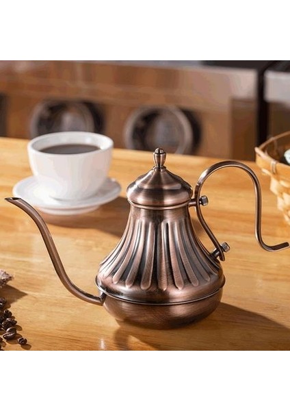 Kraliyet Ince Ağız Boynu Kahve Pot Uzun Mecburiyet Damla Kahve Su Isıtıcısı Bronz 304 Paslanmaz Çelik Dıy Kahve Makinesi Çaydanlık | Kahve Tencere