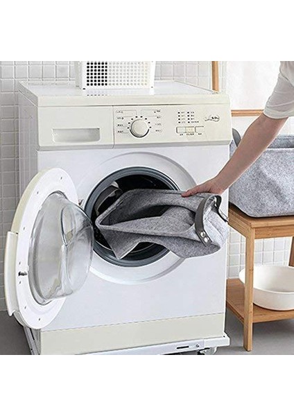 Katlanır Keçe Depolama Sepeti Kolu ile Sundries Organizatör Kutusu Ev Giysileri Havlu Çamaşır Sepeti | Katlanabilir Saklama Torbaları fırsatları