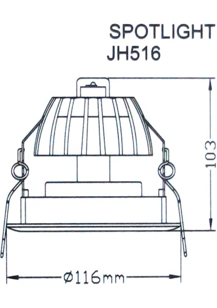 Jüpiter S.ü. Camlı Spot Beyaz - JH516B