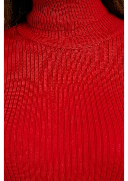 Kadın Balıkçı Yaka Uzun Kol Fitilli Triko Kazak Standart Beden Sml Uyumlu fiyatları