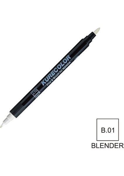 Kurecolor Mangaka Fine&brush Çift Taraflı Kalem CNKC-2200 No B.01 Blender