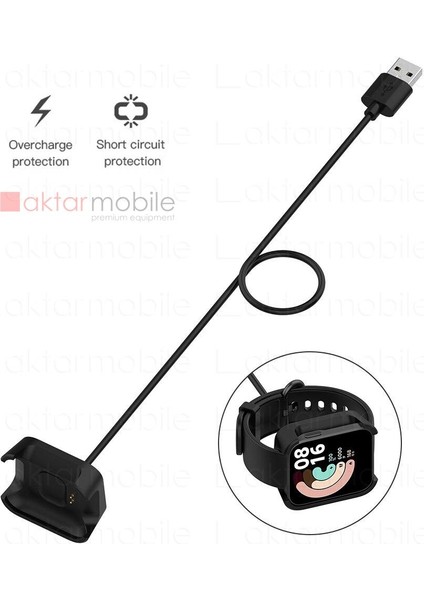 Xiaomi Mi Watch Lite Uyumlu USB Şarj Aleti Manyetik Şarj Cihazı Hızlı Şarj Kiti