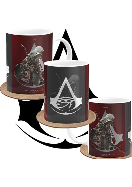 Assassin's Creed Bayek Oyunculara Özel Tasarım Baskılı Porselen Kupa Bardak