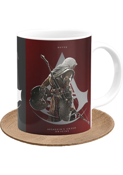 Assassin's Creed Bayek Oyunculara Özel Tasarım Baskılı Porselen Kupa Bardak fırsatları