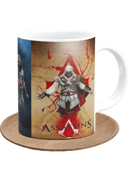 Assassin's Creed Ezio Auditore Oyunculara Özel Tasarım Baskılı Porselen Kupa Bardak fırsatları