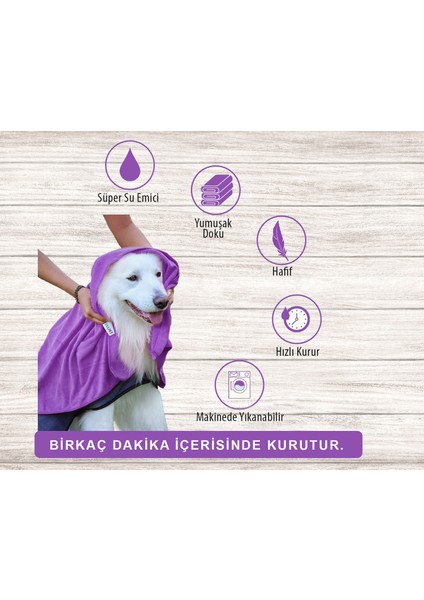 2'li Set Köpek Havlusu, Su Emici Mikrofiber, 60x90 Cm fırsatları