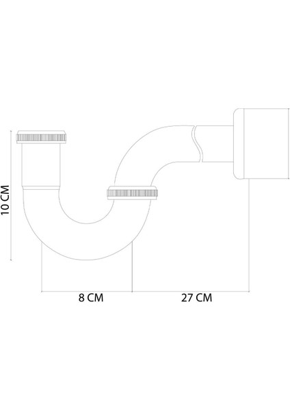 DP-201 Sifon Alt Takımı Krom DP-201