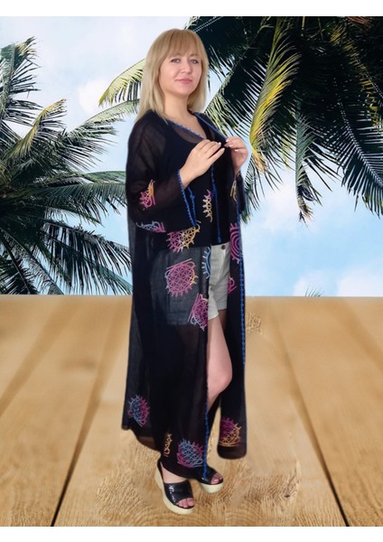 Taş Baskılı Uzun Pareo & Kimono fiyatları