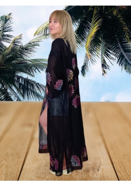 Taş Baskılı Uzun Pareo & Kimono indirimleri