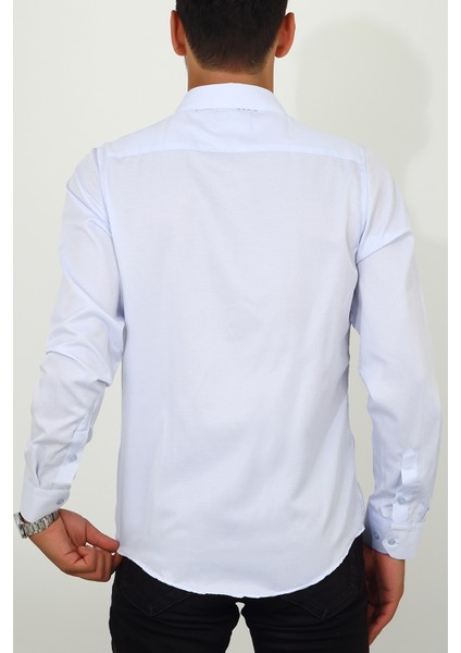 Slim Fit Açık Mavi Renk Erkek Gömlek fırsatları