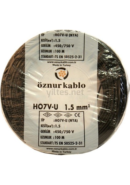 H07V-U (Nya) 1x1,5 Siyah fiyatları