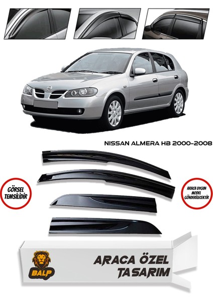 Nissan Almera Hb Cam Rüzgarlığı 4lü 2000-2008 Arası