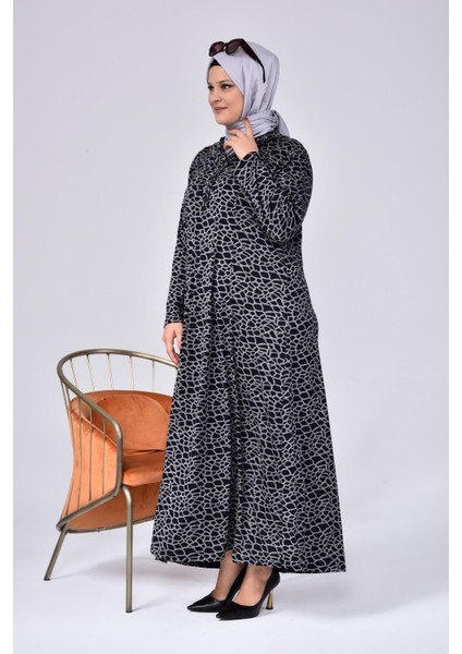 Kadın Büyük Beden Yakası Fırfırlı Tesettür Anne Elbisesi Yakma Yapmaz Terletmez fırsatları