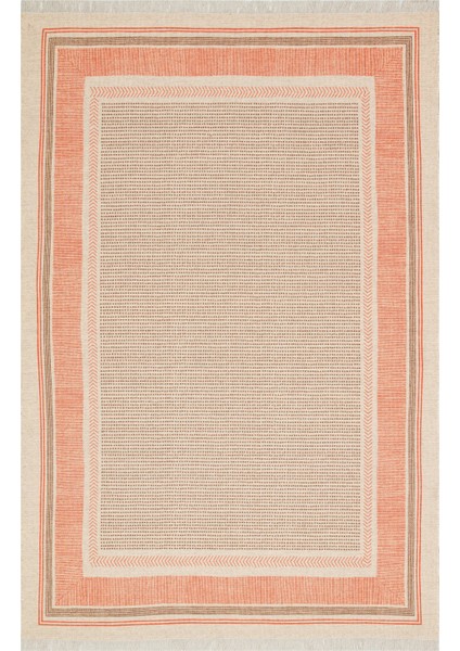 Bahama Çizgili Modern Kiremit Bej Iskandinav Kilim 306