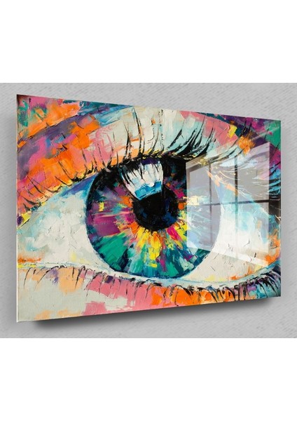 Renkli Göz Cam Tablo, Göz Tabloları, Insan Silüetleri, Duvar Dekor, Büyük Tablo, Cam Duvar Tablo fiyatları