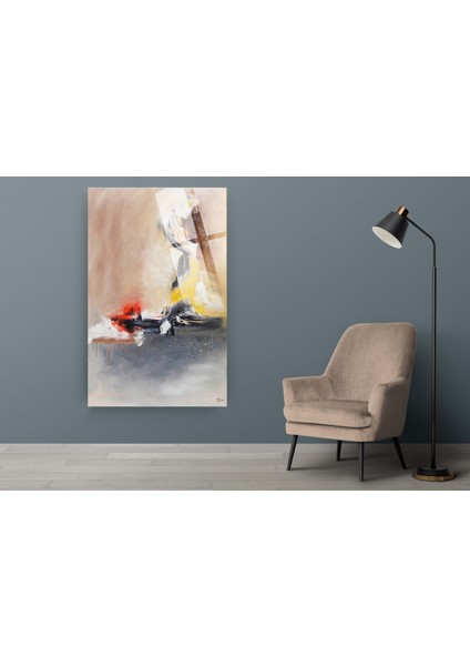 Sarı Kırmızı Modern Cam Tablo, Soyut Cam Tablo, Soyut Tablo,duvar Dekor,büyük Tablo, Cam Duvar Tablo