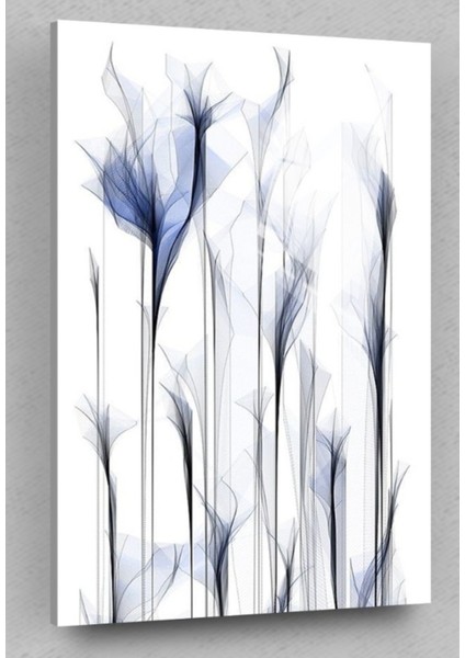 Mavi Çiçek Cam Tablo, Çiçek Tabloları, Doğa Tabloları, Duvar Dekor, Büyük Tablo, Cam Duvar Tablo fiyatları
