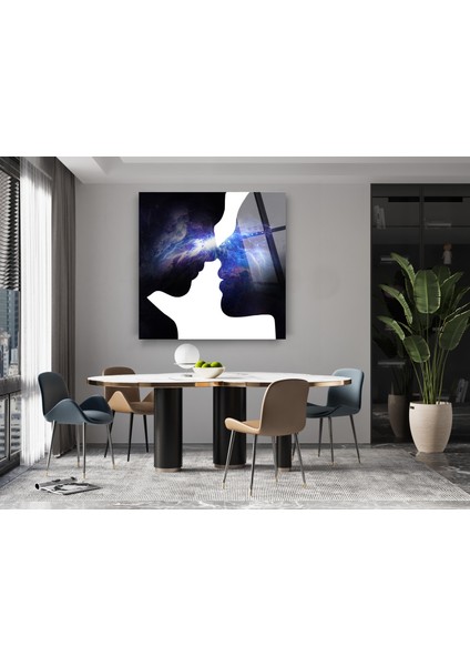 Öpüşen Kadın Erkek Cam Tablo, Kadın Erkek Tablolar, Duvar Dekor, Büyük Tablo, Cam Duvar Tablo indirimleri