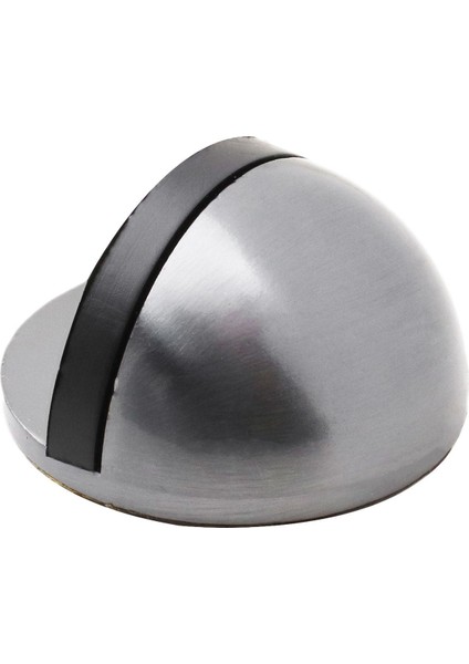 Yapışkanlı Yarımay Kapı Kolu Stoperi Tamponu Stop Metal Durdurucu Tutucu Tutacağı Inox 5 Adet